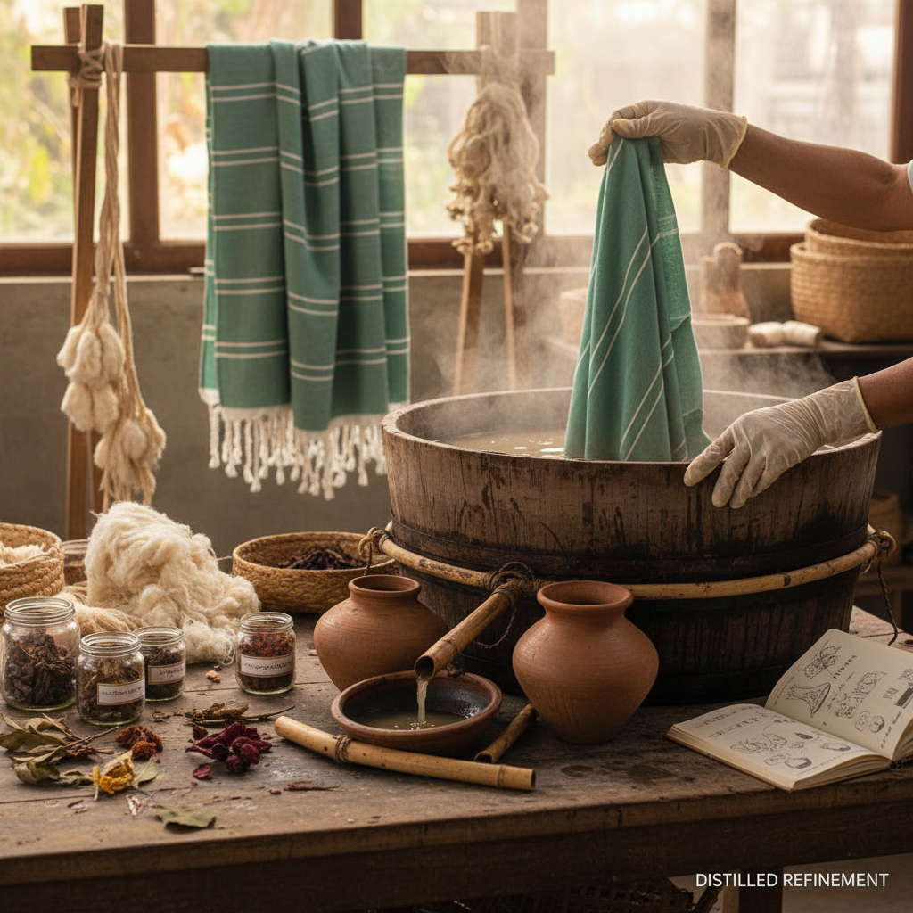 Eco-friendly Khesh fabric made with minimal water and handloom weaving methods