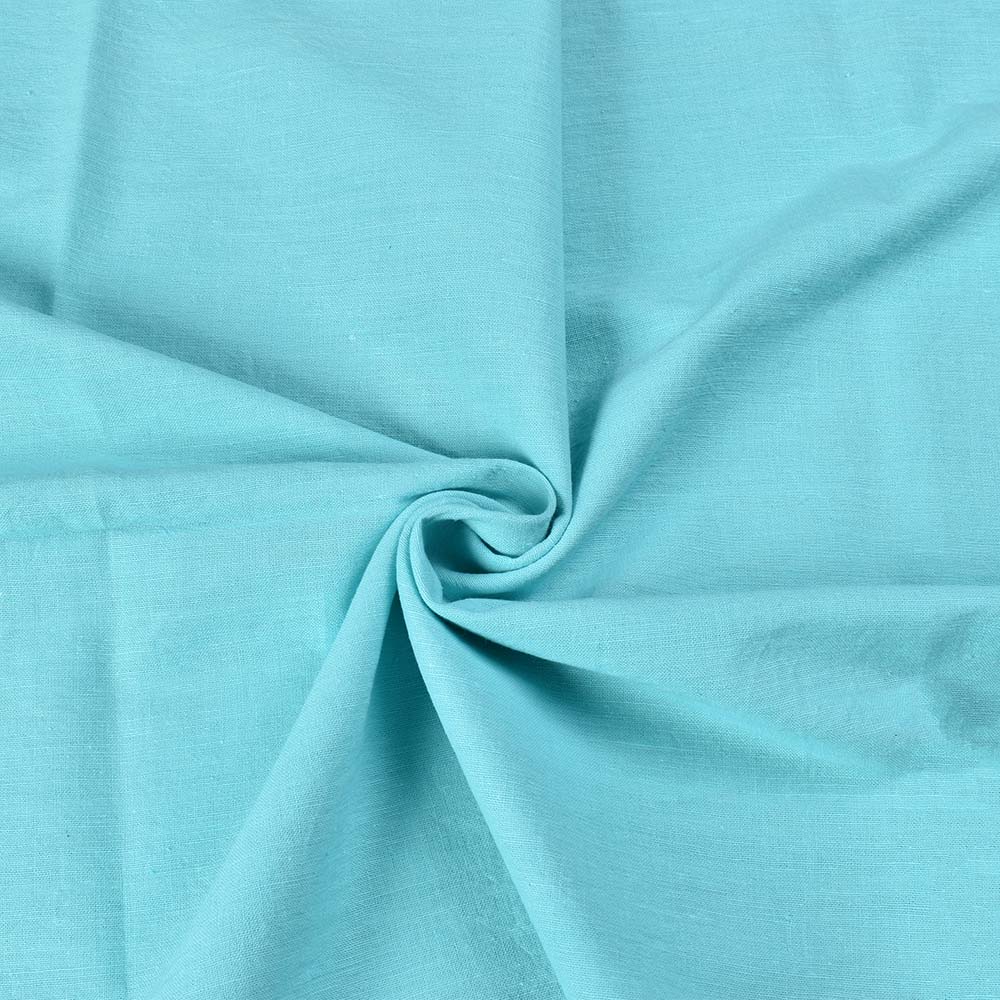 Plain Blue Pure Khadi 118 GSM Handwoven Fabric