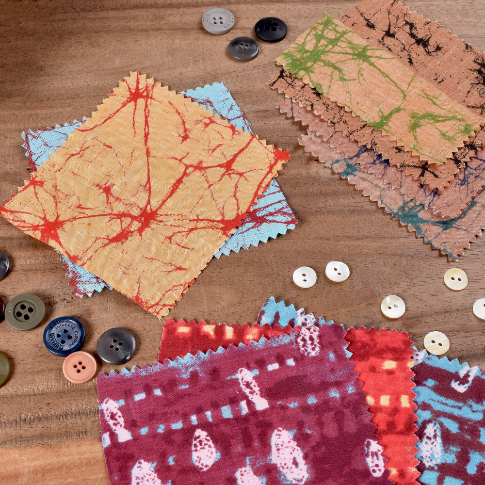 Batik, Block Print and Screen Print Fabric Swatches