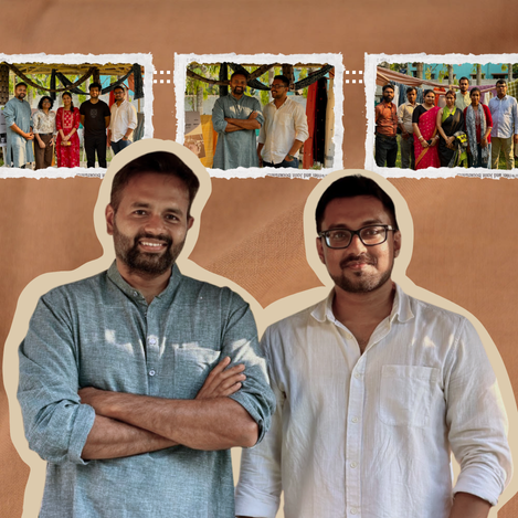 Founders discussing artisan network and tech-enabled textile system for scalable handloom production