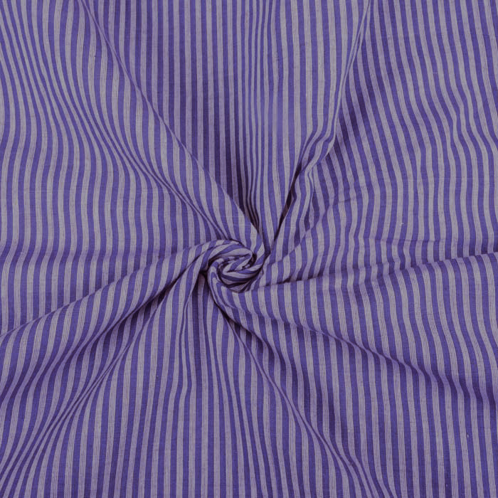 Stripe Purple Pure Cotton 90 GSM Handwoven Fabric 43