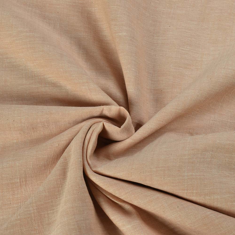 Chambray Beige Khadi Cotton 75 GSM Handwoven Fabric H42