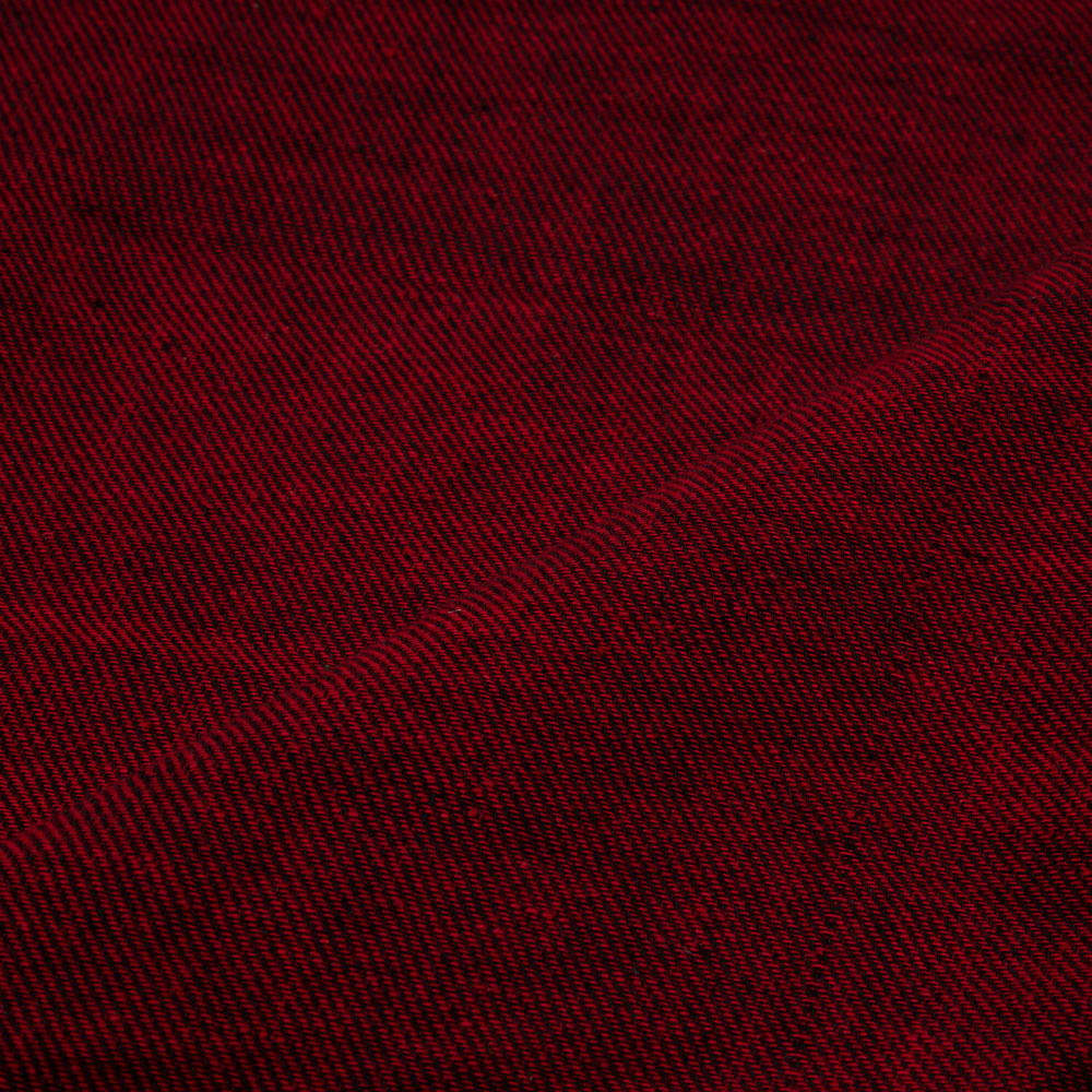 DENIM TWILL RED PURE COTTON 117 GSM HANDWOVEN FABRIC