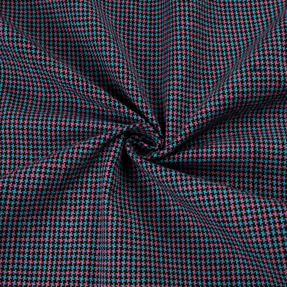 HOUNDSTOOTH CHECK PURE KHADI 181 GSM HANDSPUN & HANDWOVEN FABRIC