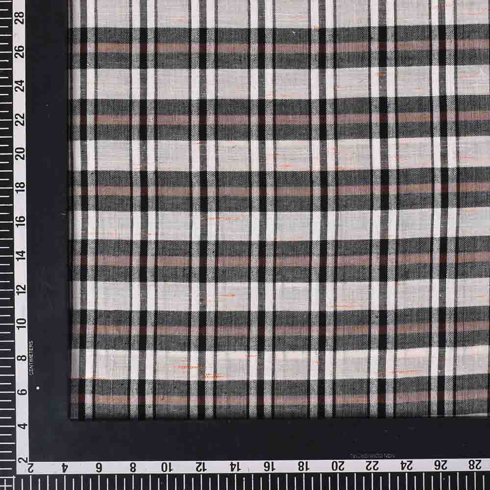 FUTKI MULTICOLOR CHECK KHADI COTTON 105 GSM HANDWOVEN FABRIC