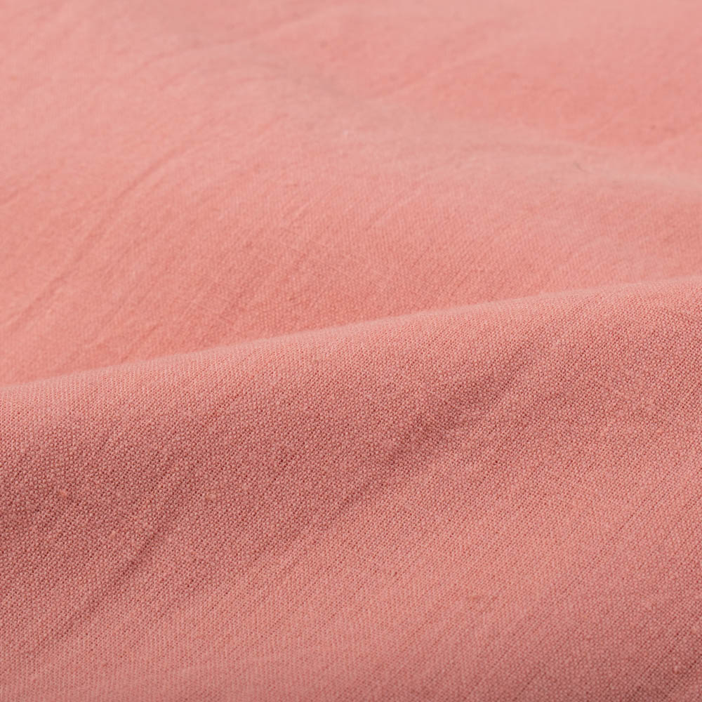 Plain Peach Pure Cotton 92 GSM Handwoven Fabric