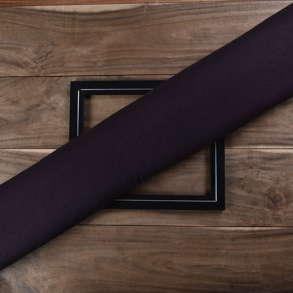 Coffee Diamond Twill Khadi Cotton 130 GSM Fabric