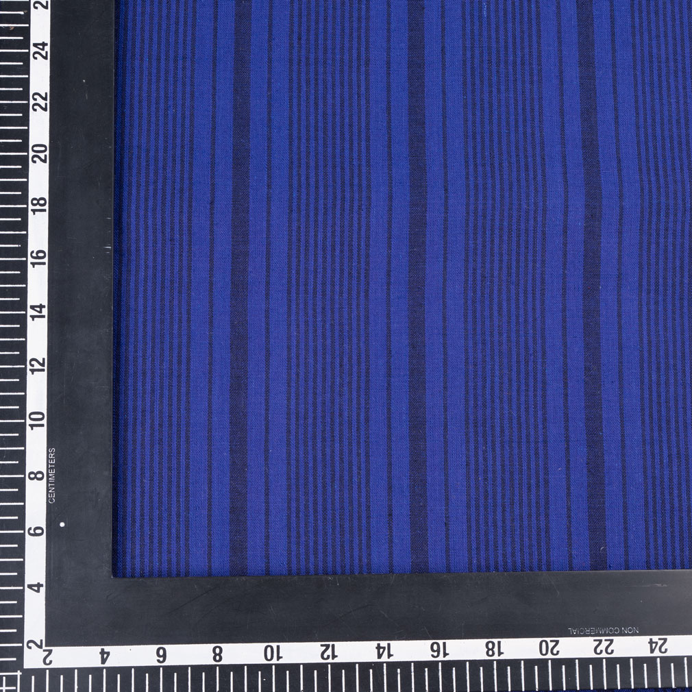 STRIPE VIOLET PURE COTTON 105 GSM HANDWOVEN FABRIC