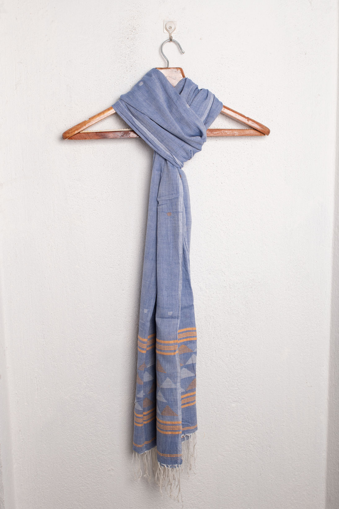 Handwoven Blue Scarf 90