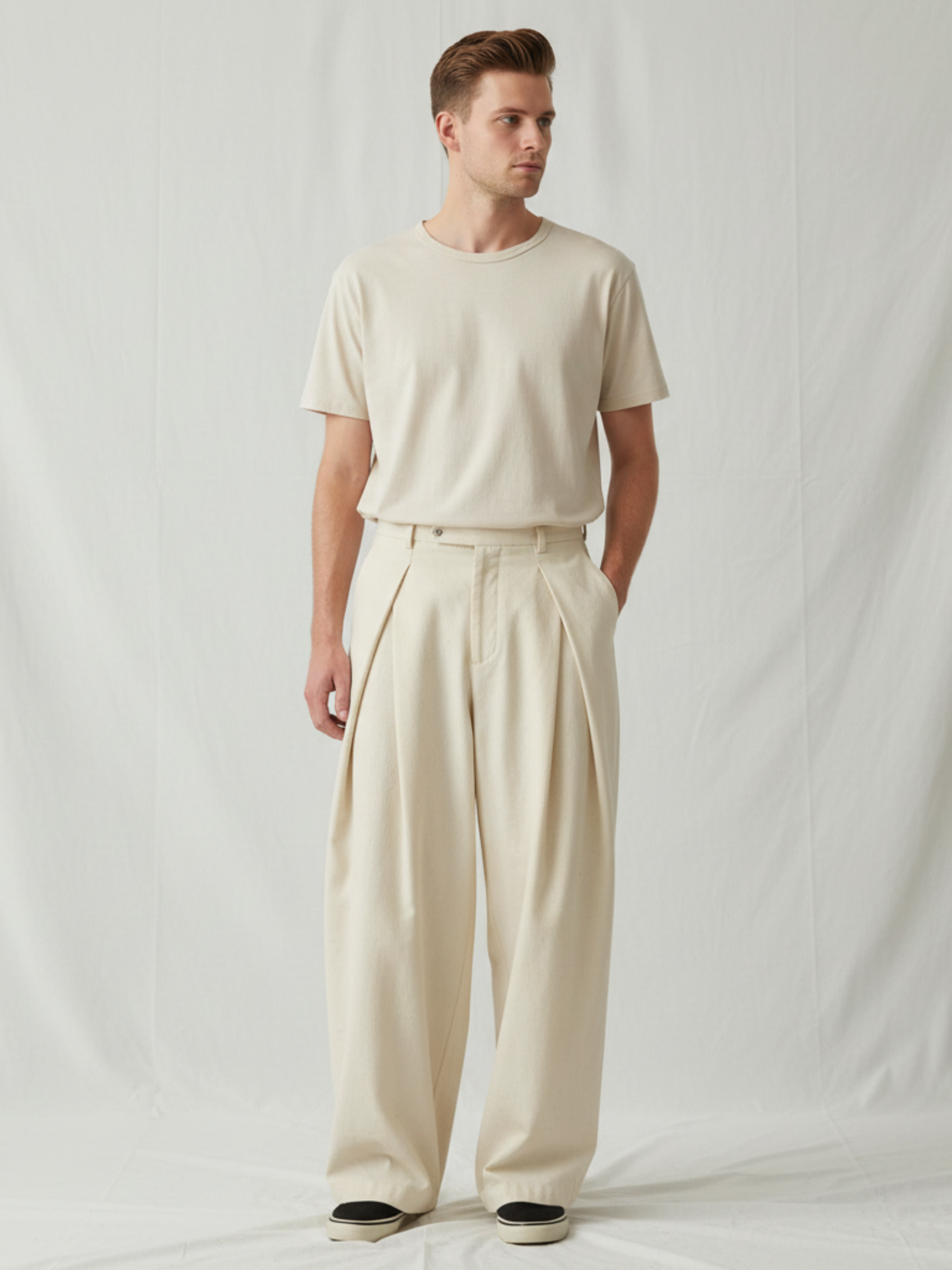 Pleated Unisex Pants