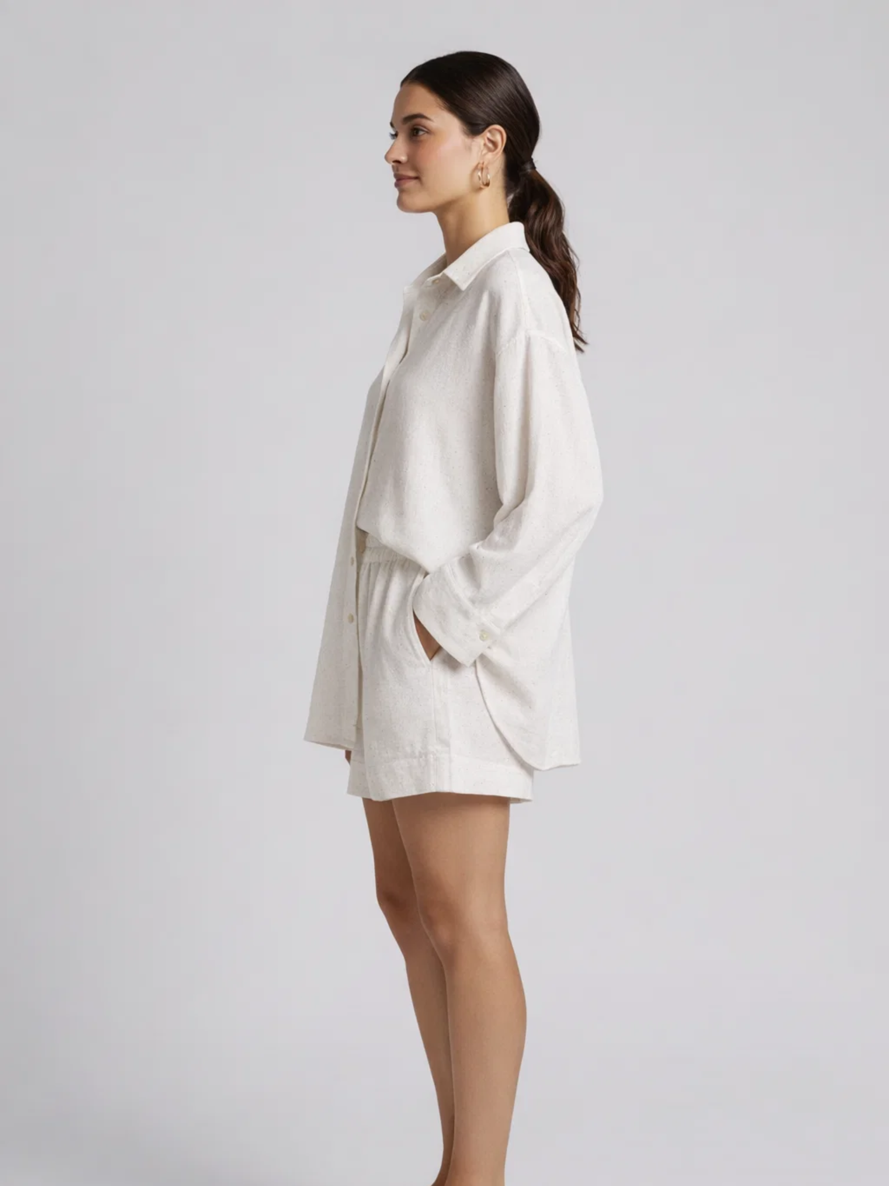 Casual White Short Co-ord Set