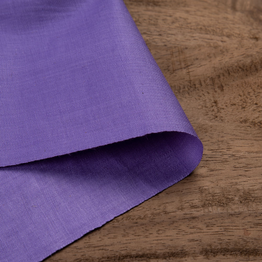 Plain Purple Pure Cotton 144 GSM Handwoven Fabric