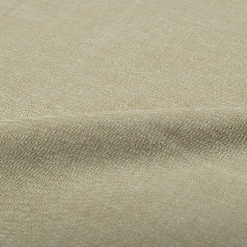 Chambray Mustard Khadi Cotton 75 GSM Handwoven Fabric H49