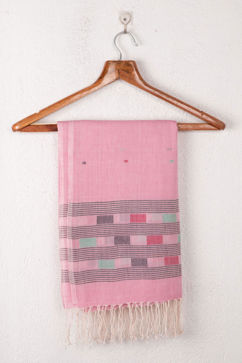 Handwoven Pink Scarf