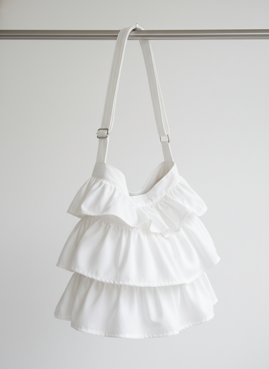 Ruffled Tote Bag