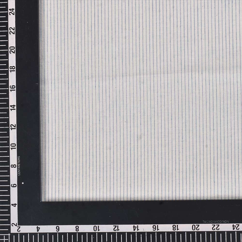PINSTRIPE BLACK & WHITE PURE COTTON 92 GSM HANDWOVEN FABRIC