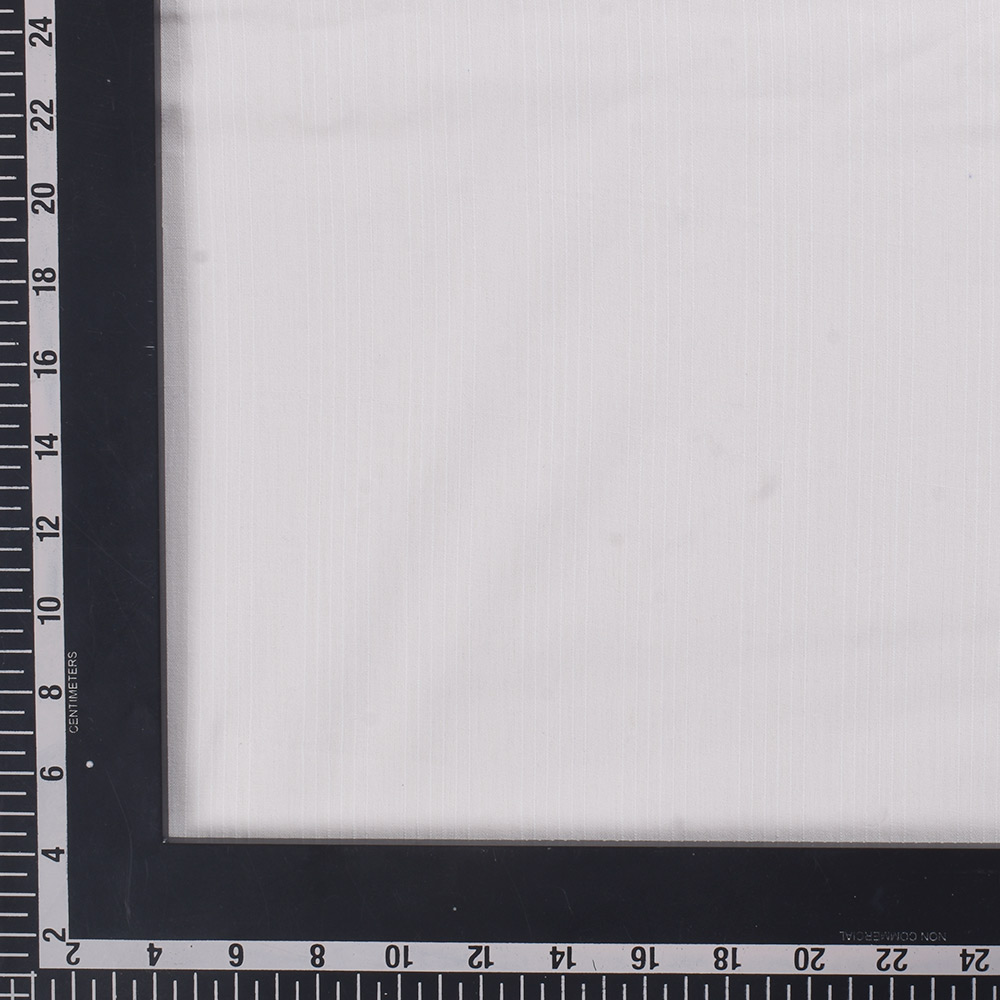 STRIPE WHITE PURE COTTON 80 GSM HANDWOVEN FABRIC