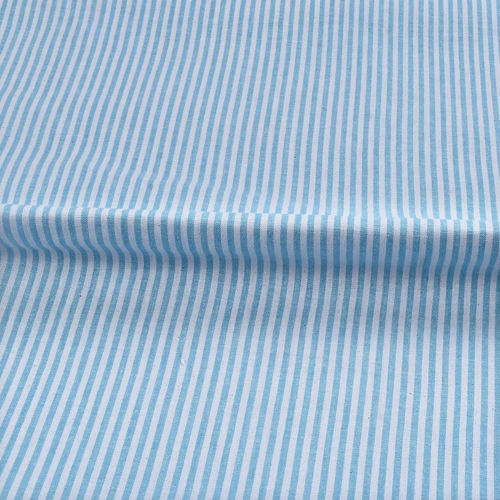 STRIPE BLUE PURE COTTON 120 GSM HANDWOVEN FABRIC