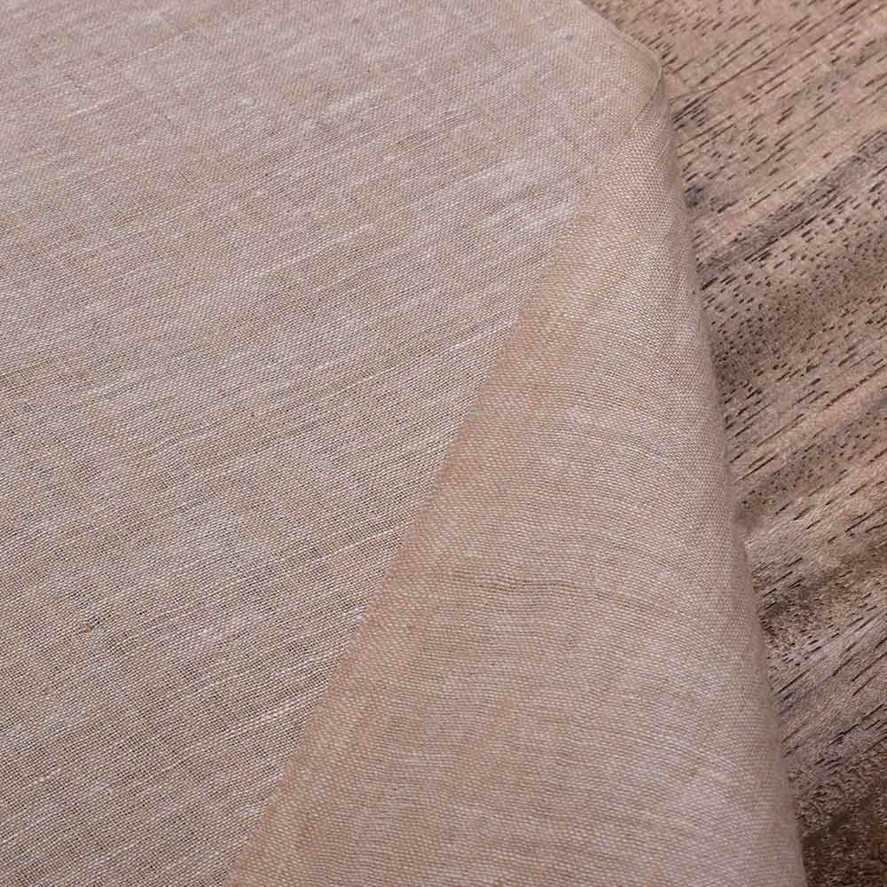 Plain Taupe Khadi Cotton 67 GSM Handwoven Fabric