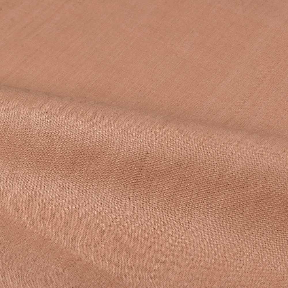 PLAIN PEACH KHADI COTTON 65 GSM HANDWOVEN FABRIC H66
