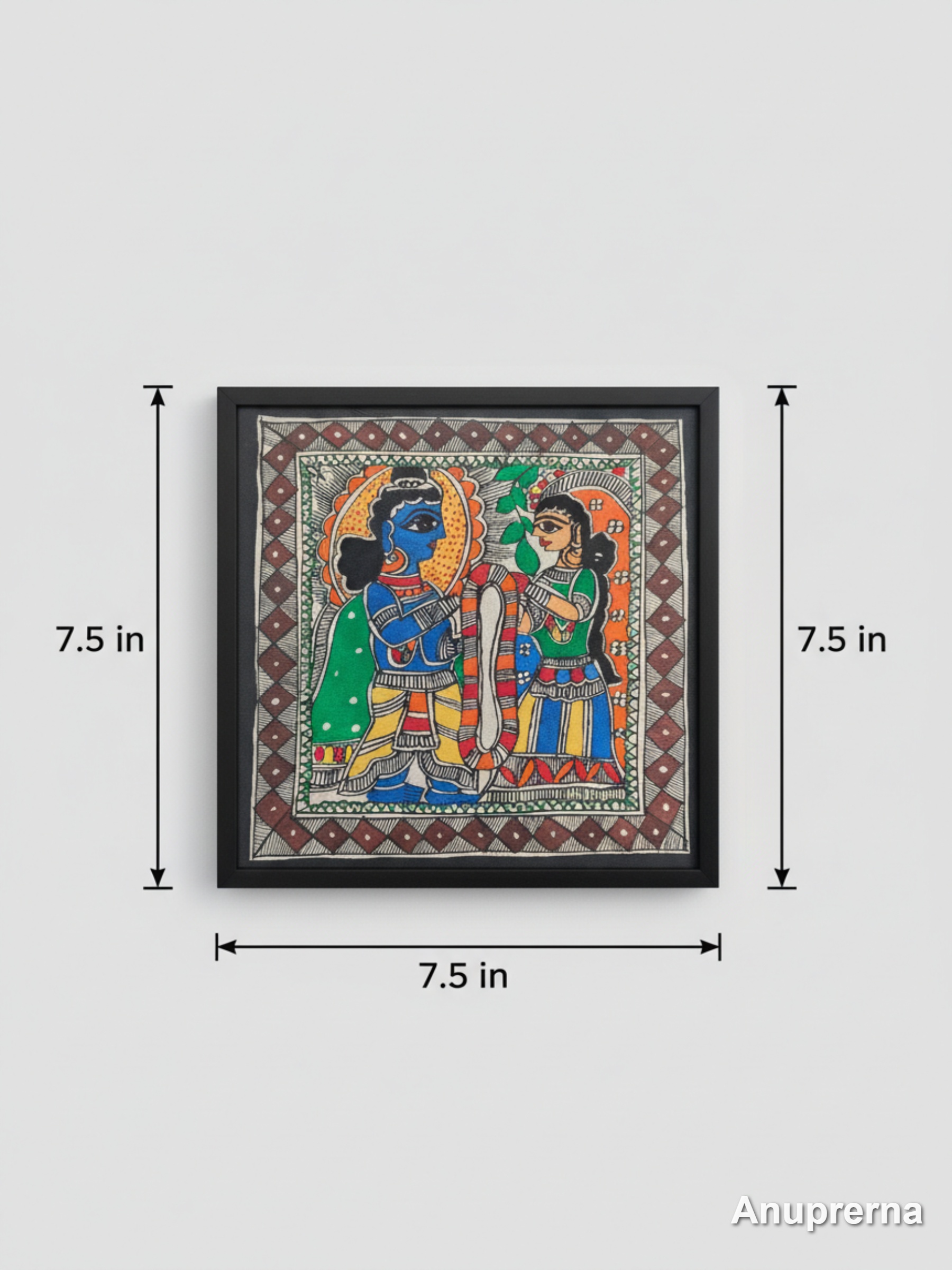 Marriage Of The Gods Madhubani Wall Art Decor