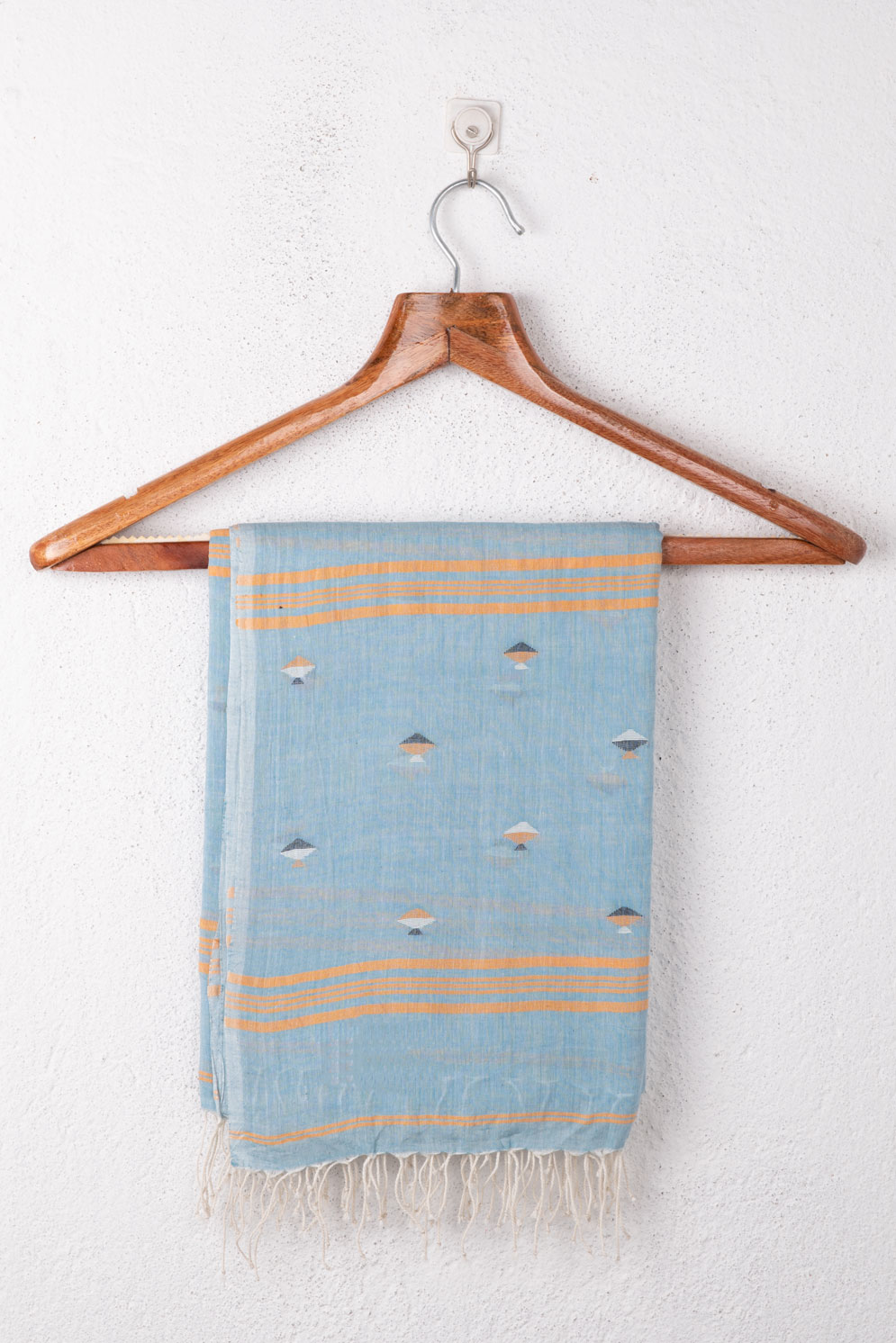 Handwoven Blue Scarf 96