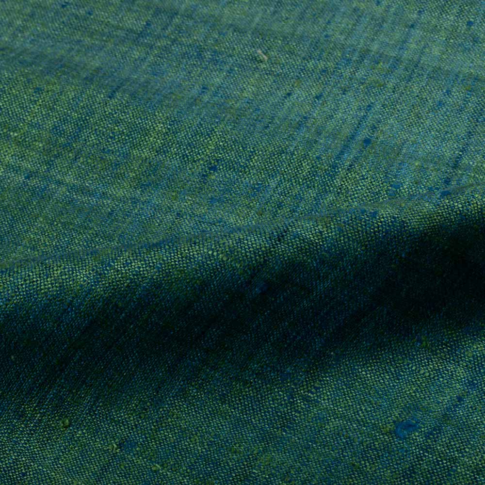 Plain Blue Green Pure Matka 110 GSM Handwoven Fabric