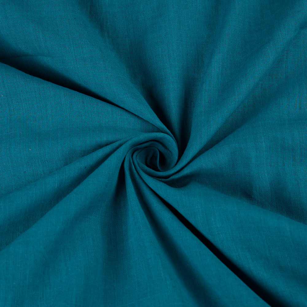 Plain Blue Pure Cotton 65 GSM Handwoven Fabric
