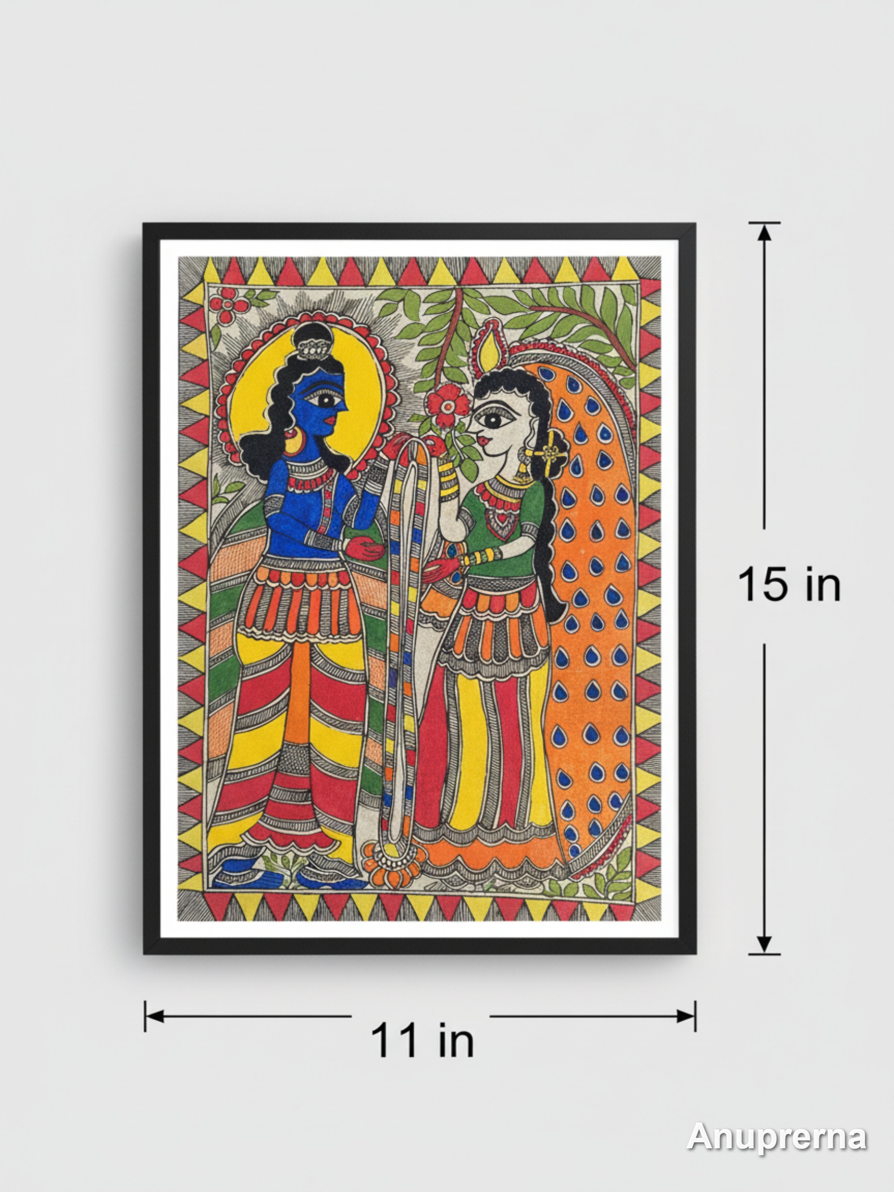 The Holy Wedding Madhubani Wall Art Decor
