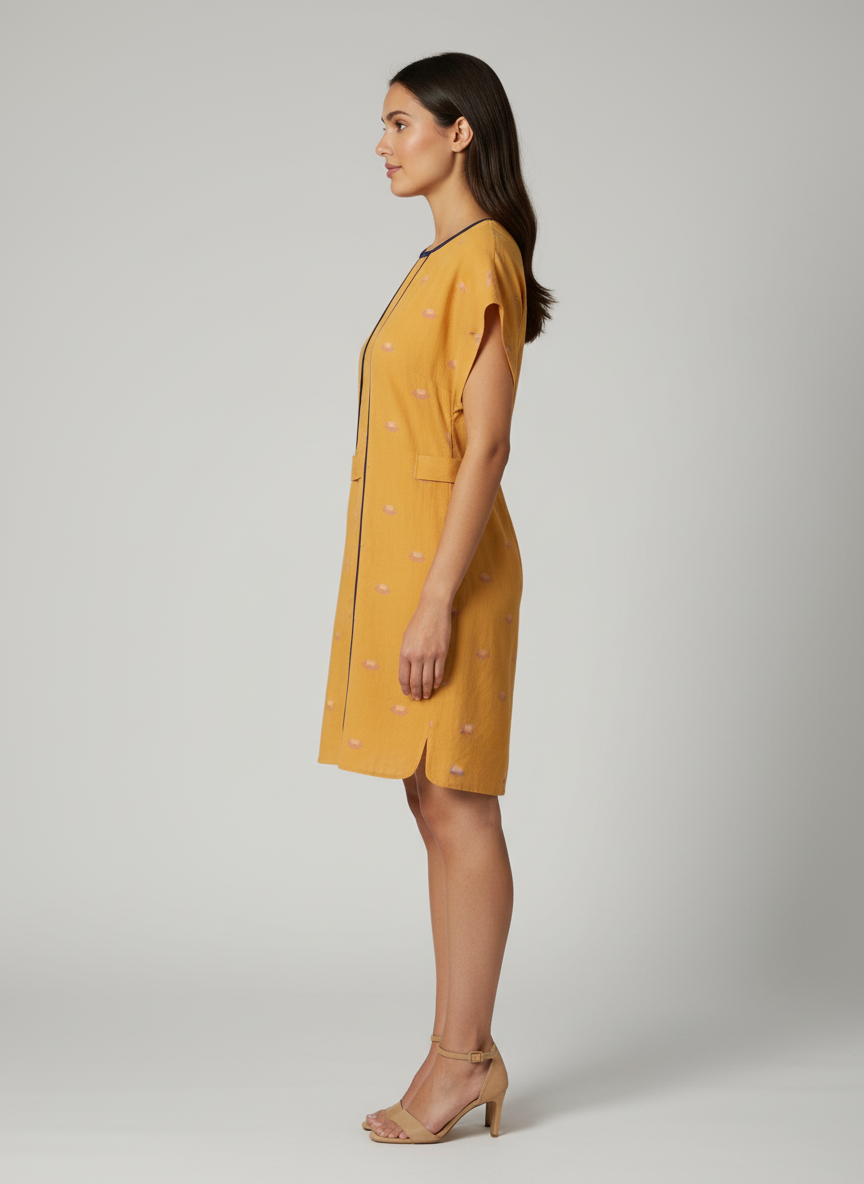 Kimono dress with belt