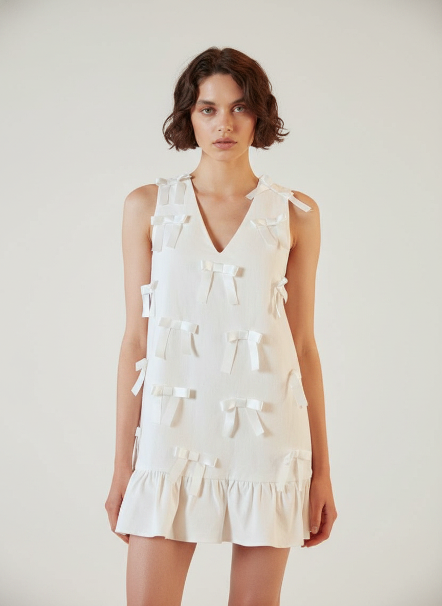 Bows All Over Shift Dress