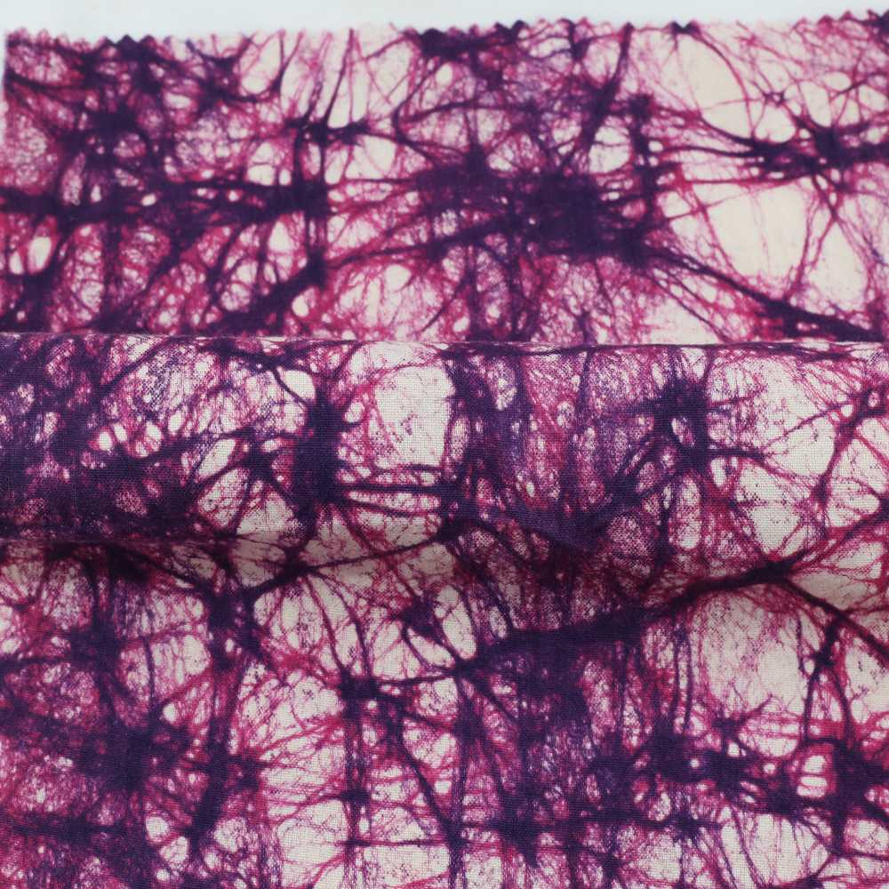 ABSTRACT PURPLE BATIK COTTON 110 GSM FABRIC - HAND PRINTED