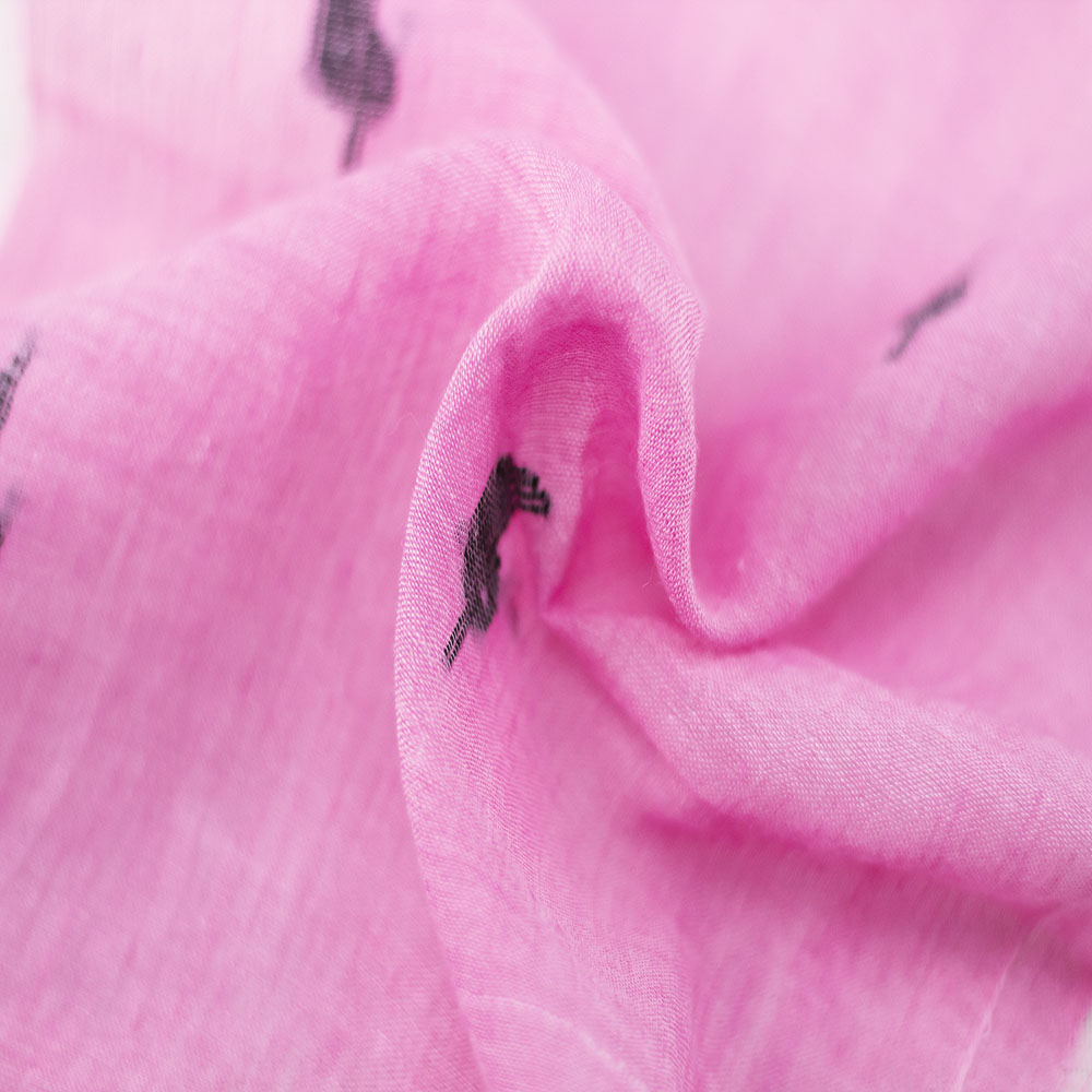 GEOMETRIC PINK JAMDANI PURE COTTON 55 GSM FABRIC