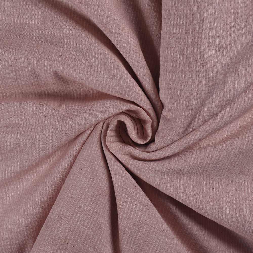 Stripe Light Pink Pure Cotton 90 GSM Handwoven Fabric R4