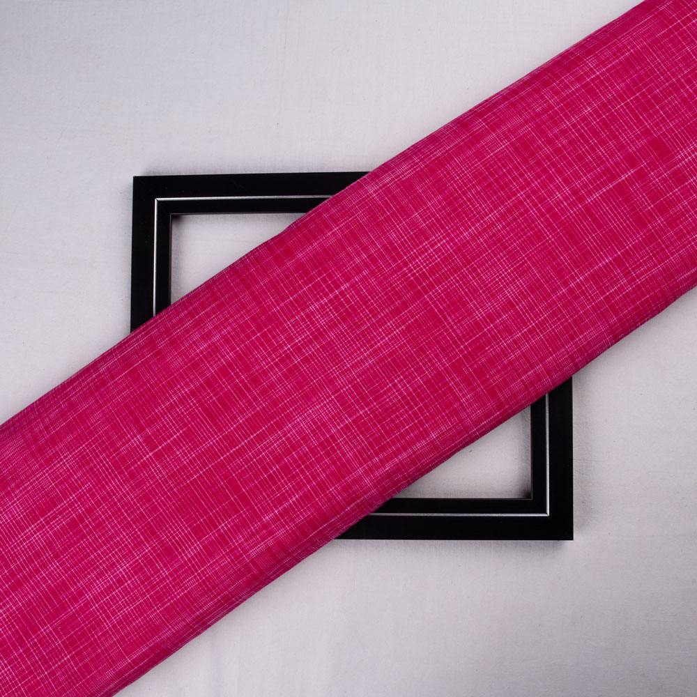 Dark Pink Yarn Tie-Dye Bandhani 90 GSM Pure Cotton Fabric