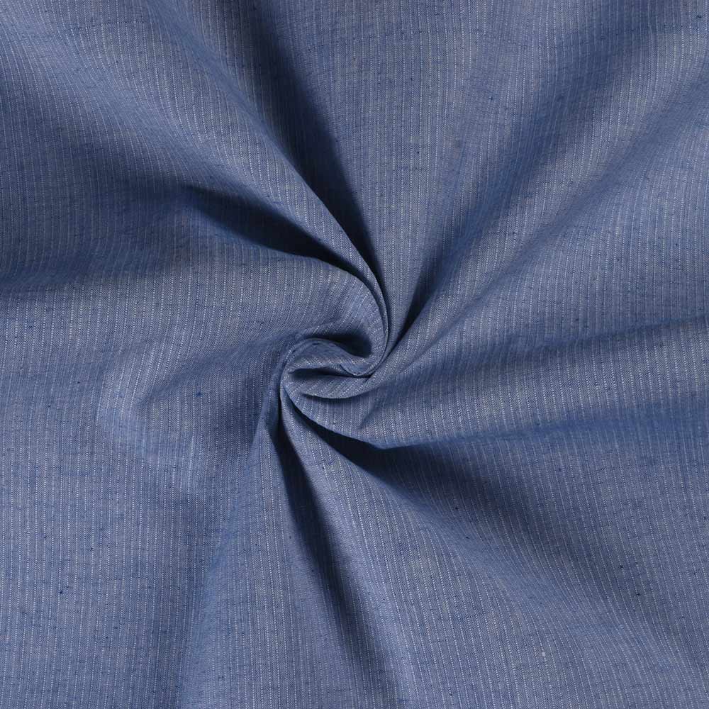 Stripe Sky Blue Pure Cotton 95 GSM Handwoven Fabric