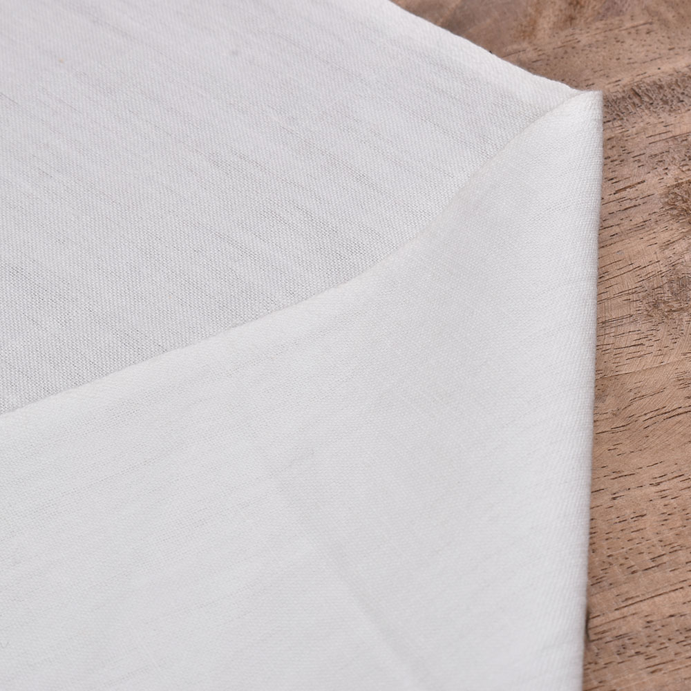 White Muslin Cotton 120 GSM Fabric - Bleached White & Dyeable