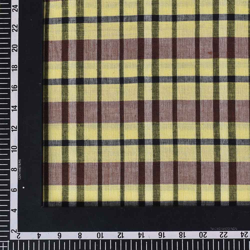 CHECK MULTICOLOR KHADI COTTON 110 GSM HANDWOVEN FABRIC