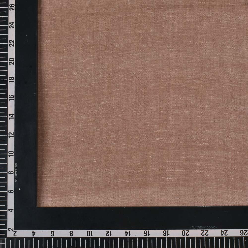 CHAMBRAY BROWN KHADI COTTON 75 GSM HANDWOVEN FABRIC H46