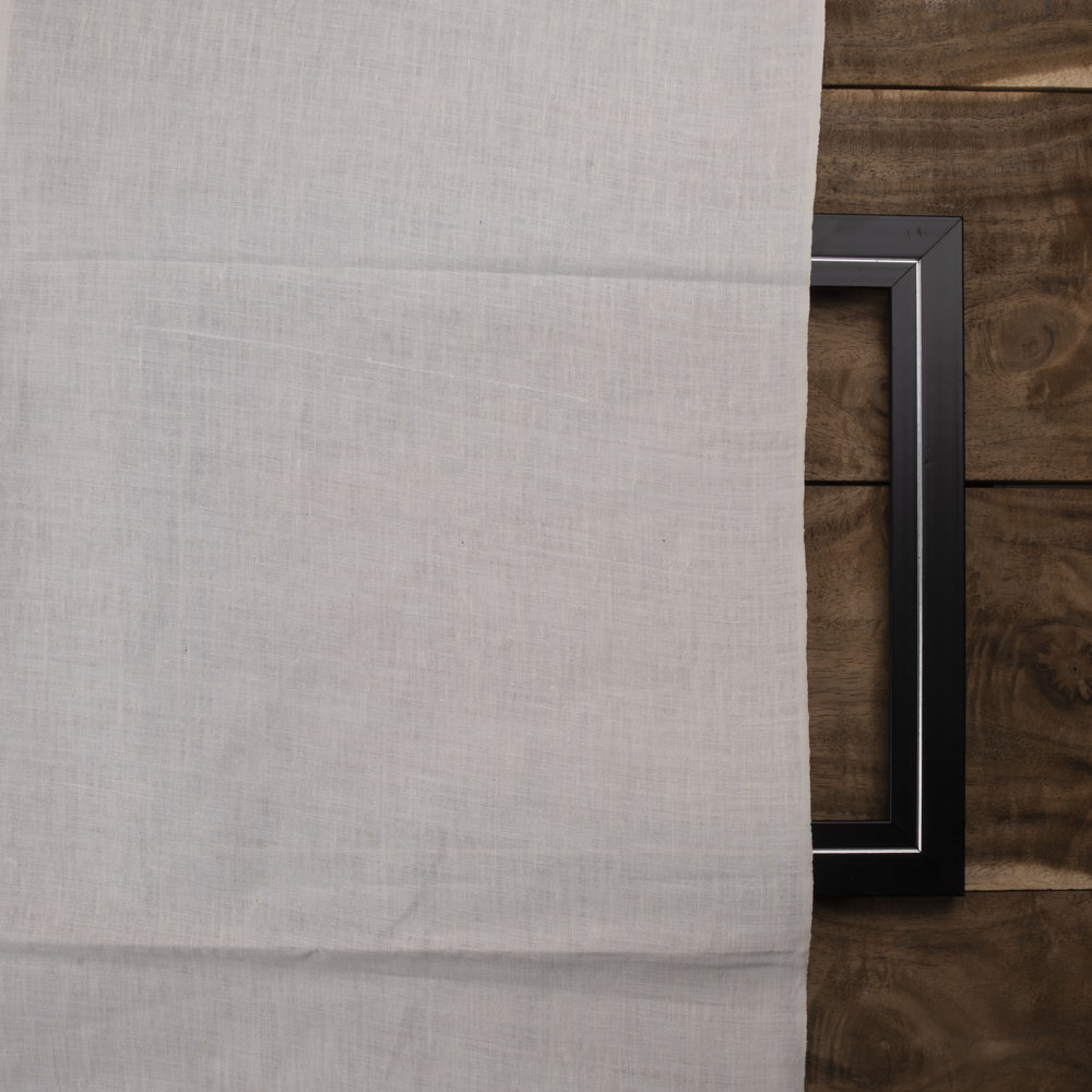 PLAIN NATURAL MATKA SILK & KHADI BLEND 130 GSM HANDWOVEN FABRIC