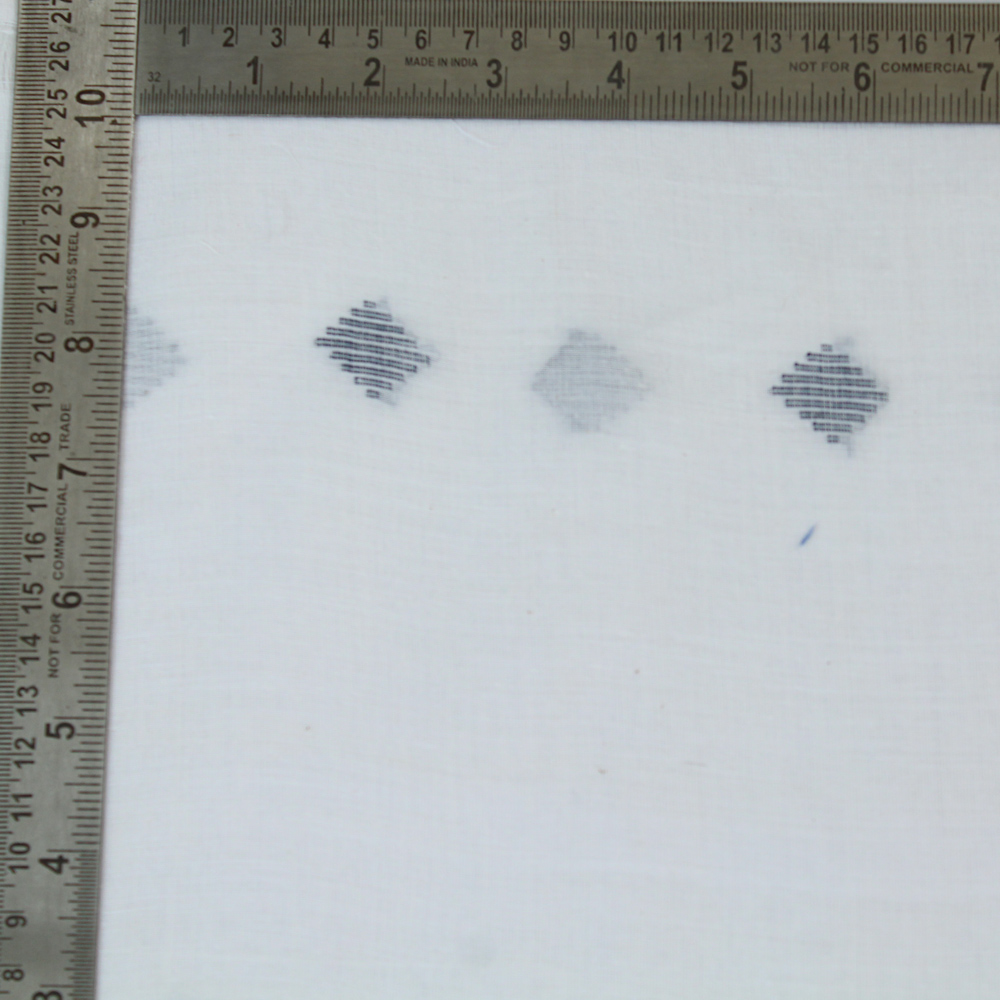 GEOMETRIC WHITE JAMDANI PURE COTTON 55 GSM FABRIC 31