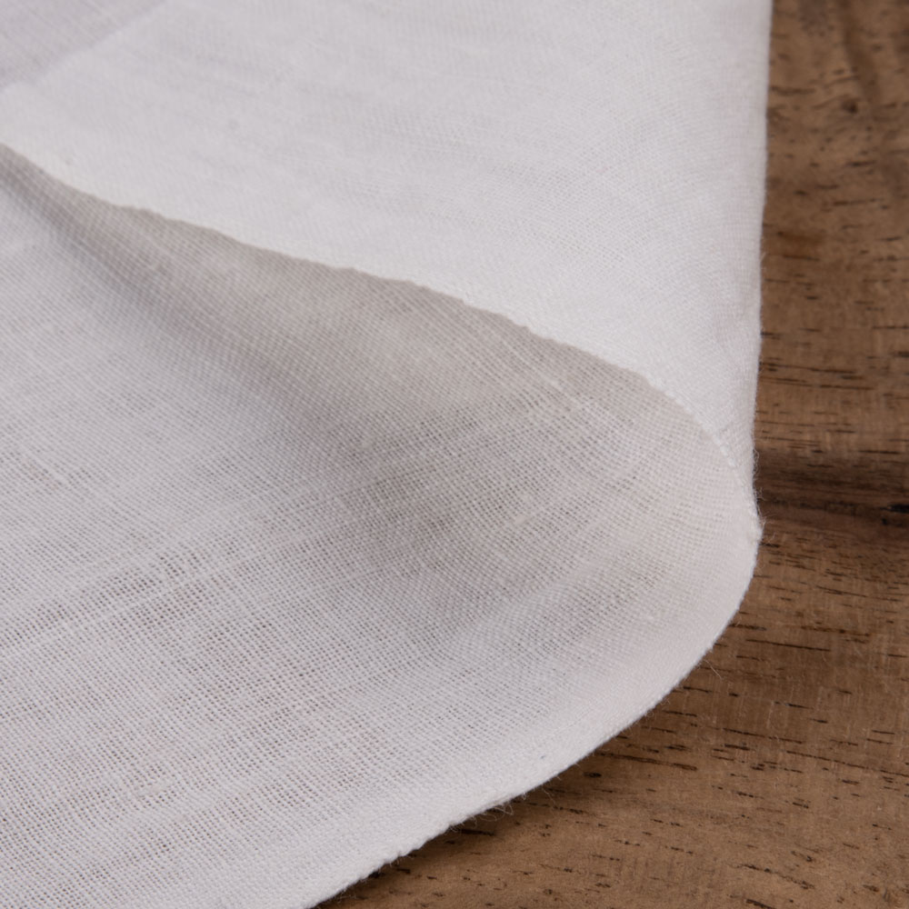White Khadi Handspun & Handwoven 75 GSM Muslin Fabric - Bleached & Dyeable