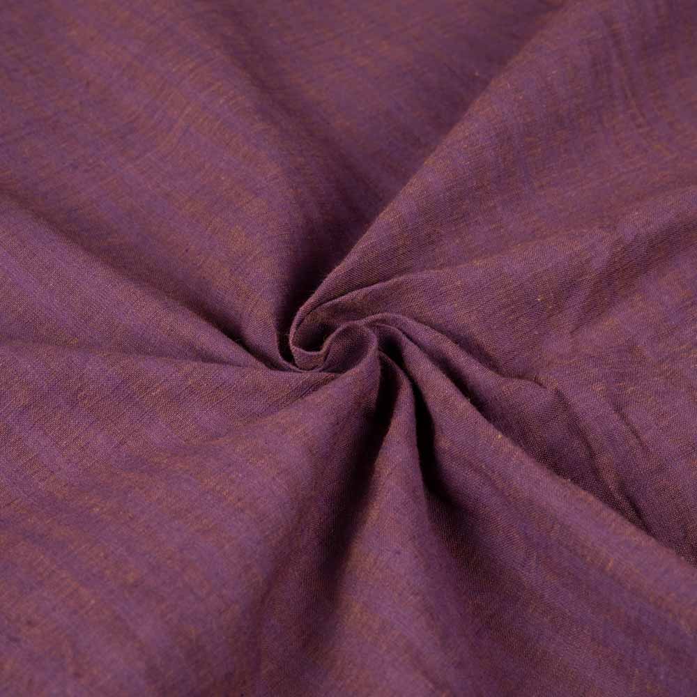 Stripe Plum Pure Cotton 91 GSM Handwoven Fabric