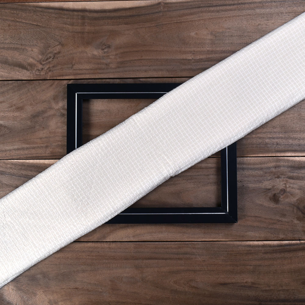 Check Cream Pure Cotton 97 GSM Handwoven Fabric