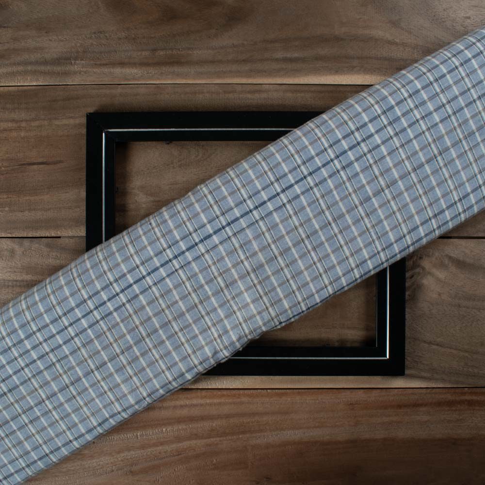 Check Multicolor Tie Dye 90 GSM Pure Cotton Handwoven Fabric