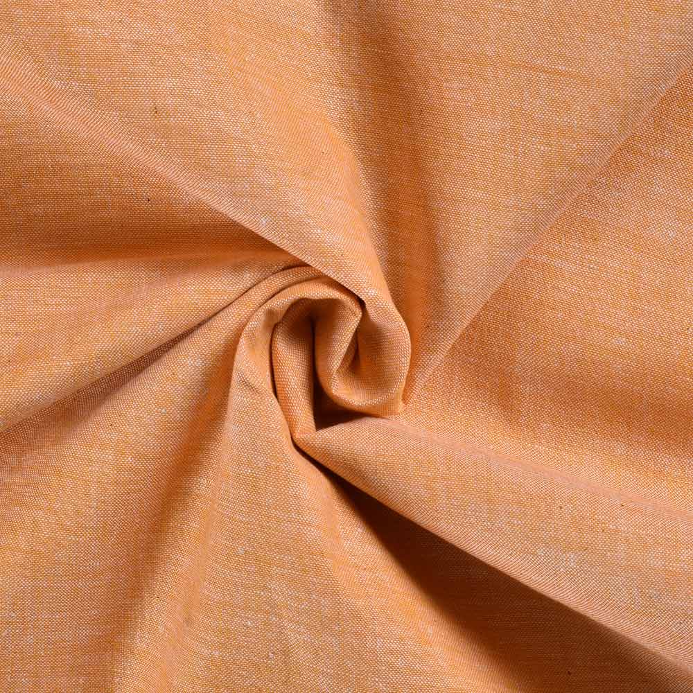 Chambray Yellow Khadi Cotton 105 GSM Handwoven Fabric 08