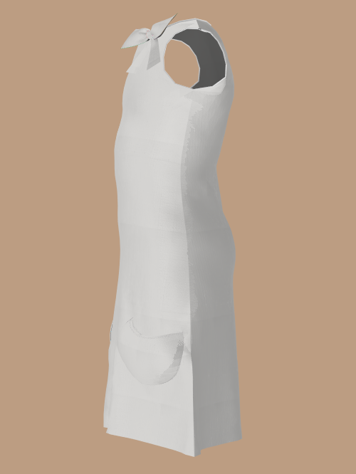KNEE LENGTH DRESS - FRONT POCKETS- SIDE NECK BOW