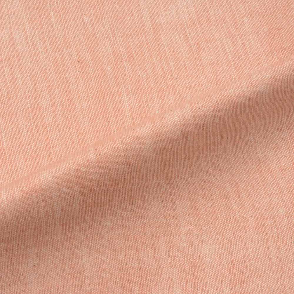 Chambray Peach Khadi Cotton 105 GSM Handwoven Fabric