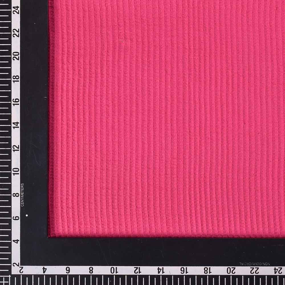 PINK HONEYCOMB WEAVE PURE COTTON 122 GSM HANDWOVEN FABRIC 54