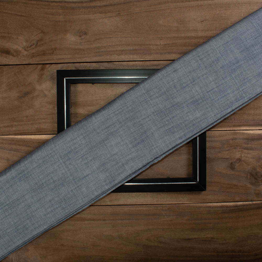 CHAMBRAY BLUE COLOR PURE COTTON HANDWOVEN FABRIC